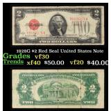1928G $2 Red Seal United States Note Grades vf++