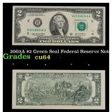2003A $2 Green Seal Federal Reserve Note Grades Ch