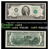 **Star Note** 2003 $2 Green Seal Federal Reserve N