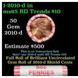 BU Shotgun Lincoln 1c roll, 2010-d 50 pcs Bank Wra