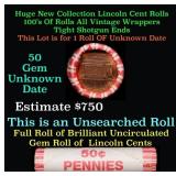 BU Shotgun Lincoln 1c roll, 1976-p 50 pcs Unknown