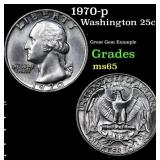 1970-p Washington Quarter 25c Grades GEM Unc