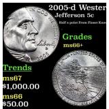 2005-d Western Waters Jefferson Nickel Westward Jo