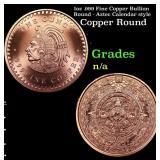 1oz .999 Fine Copper Bullion Round - Aztec Calenda