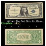 1957A $1 Blue Seal Silver Certificate Grades vf++