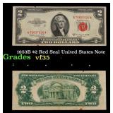 1953B $2 Red Seal United States Note Grades vf++