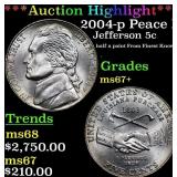 *Highlight* 2004-p Peace Medal Jefferson Nickel Ne