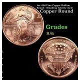 1oz .999 Fine Copper Bullion Round - Standing Libe