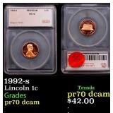 1992-s Proof Lincoln Cent 1c pr70 dcam SEGS
