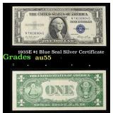 1935E $1 Blue Seal Silver Certificate Grades Choic