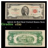 1953A $2 Red Seal United States Note Grades vf++