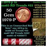 BU Shotgun Lincoln 1c roll, 1979-p 50 pcs Dunbar W