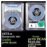 PCGS 1975-s Proof Roosevelt Dime 10c pr69 dcam PCG