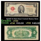 1928D $2 Red Seal United States Note Grades vf++