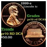 1999-s Proof Lincoln Cent 1c pr70 rd DCAM SEGS