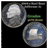 2004-s Keel Boat Proof Jefferson Nickel 5c Grades