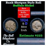 Buffalo Nickel Shotgun Roll in Old Bank Style 