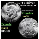 1971-s Silver Eisenhower Dollar 1 Grades GEM Unc