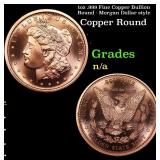 1oz .999 Fine Copper Bullion Round - Morgan Dollar