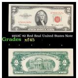 1953C $2 Red Seal United States Note Grades xf+