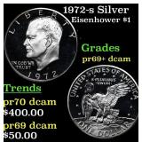 1972-s Silver Proof Eisenhower Dollar 1 GEM++ Proo