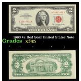 1963 $2 Red Seal United States Note Grades xf+