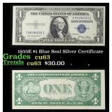 1935E $1 Blue Seal Silver Certificate Grades Selec
