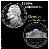 1996-s Proof Jefferson Nickel 5c Grades GEM++ Proo