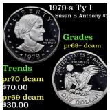 1979-s Ty I Proof Susan B Anthony Dollar $1 Grades