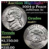 *Highlight* 2004-p Peace Medal Jefferson Nickel Ne