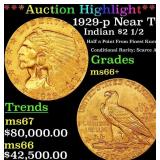 *Highlight* 1929-p Gold Indian Quarter Eagle Near