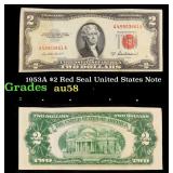 1953A $2 Red Seal United States Note Grades Choice