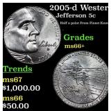 2005-d Western Waters Jefferson Nickel Westward Jo