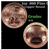 1oz .999 Fine Copper Bullion Round - Second Amendm