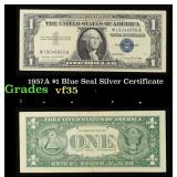 1957A $1 Blue Seal Silver Certificate Grades vf++