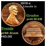 1976-s Proof GEM++ Proof Deep Cameo Lincoln Cent 1
