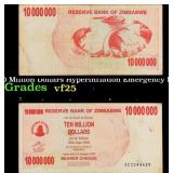 2008 Zimbabwe 10 Million Dollars Hyperinflation Em