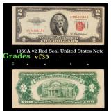 1953A $2 Red Seal United States Note Grades vf++