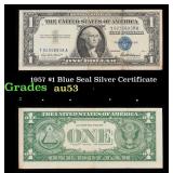 1957 $1 Blue Seal Silver Certificate Grades Select