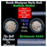 Buffalo Nickel Shotgun Roll in Old Bank Style 