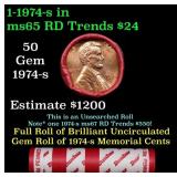 BU Shotgun Lincoln 1c roll, 1974-s 50 pcs Dunbar W