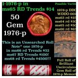 BU Shotgun Lincoln 1c roll, 1976-p 50 pcs Dunbar W