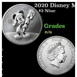 2020 Disney Mickey Christmas 1oz .999 Silver $2 Ne