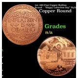 1oz .999 Fine Copper Bullion Round -  "Happy Labor