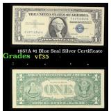 1957A $1 Blue Seal Silver Certificate Grades vf++