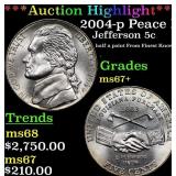 *Highlight* 2004-p Peace Medal Jefferson Nickel Ne