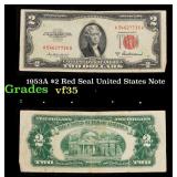 1953A $2 Red Seal United States Note Grades vf++