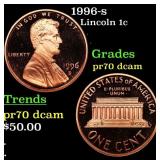 1996-s Proof Lincoln Cent 1c Grades GEM++ Proof De