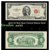 1953 $2 Red Seal United States Note Grades Select