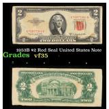 1953B $2 Red Seal United States Note Grades vf++